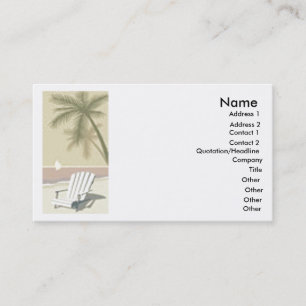 Tropical Beach Business Card Visitenkarte