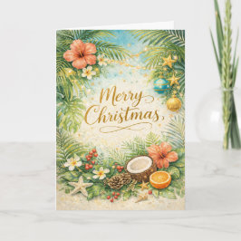 Tropical Beach Christmas Feiertagskarte