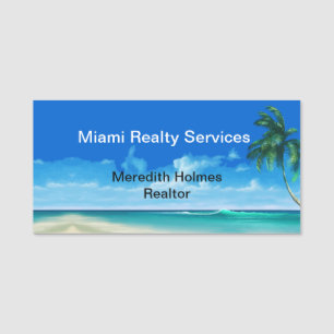 Tropical Beach Coastal Thema Real Anwesen Name Tag Namensschild