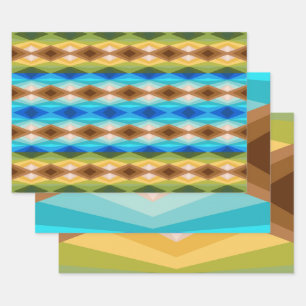 Tropical Beach Colored Kaleidoskop Abstrakt Art Geschenkpapier Set