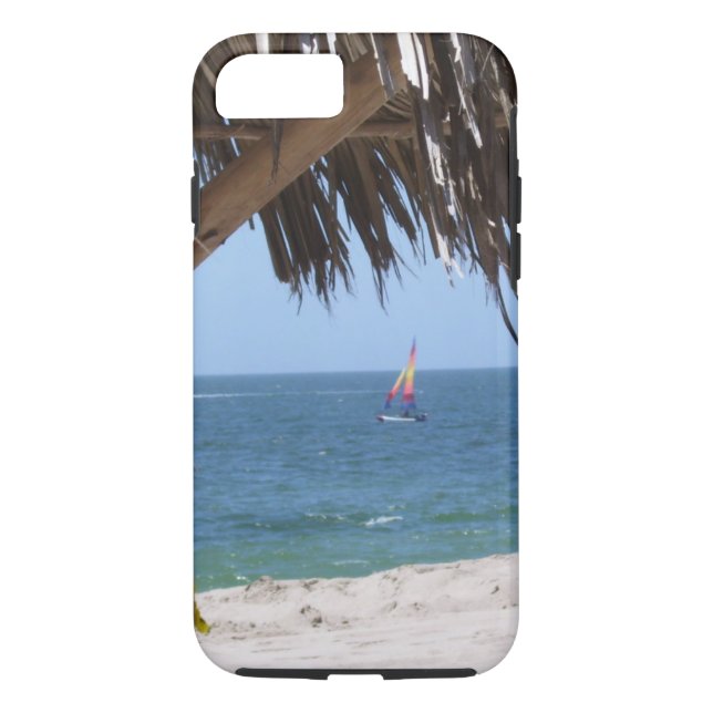 Tropical Beach Colorful Sailboat Case-Mate iPhone Hülle (Rückseite)