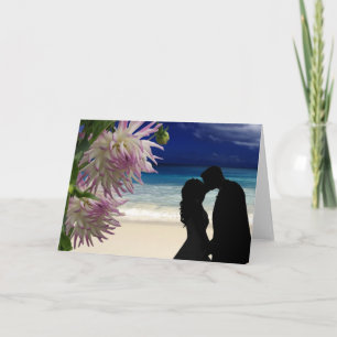 Tropical Beach Couple Dankeskarte