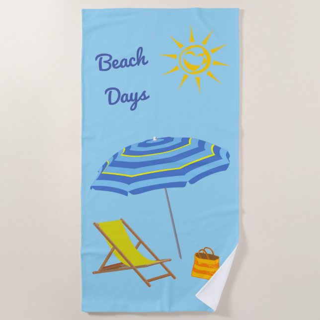 Tropical Beach Days Sommerurlaub unter Sonnenschir Strandtuch (Vorderseite)