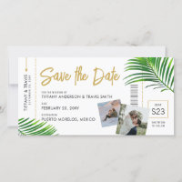Tropical Beach Destination Boarding Pass