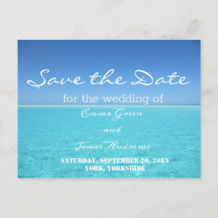 Tropical Beach Destination Save the Date Postkarte