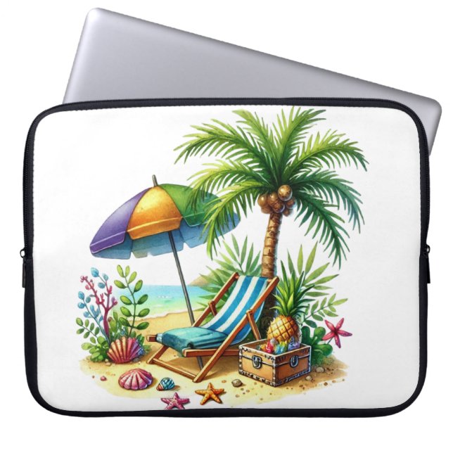 Tropical Beach Elektronik-Tasche Laptopschutzhülle (Vorderseite)