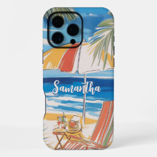 Tropical Beach Escape - Personalisierter Sommer iPhone 16 Pro Max Hülle