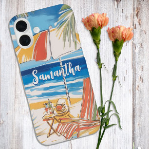 Tropical Beach Escape - Personalisiertes Sommerpar iPhone 16 Plus Hülle