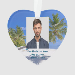 Tropical Beach Exotic Holiday Dating Foto Custom Ornament
