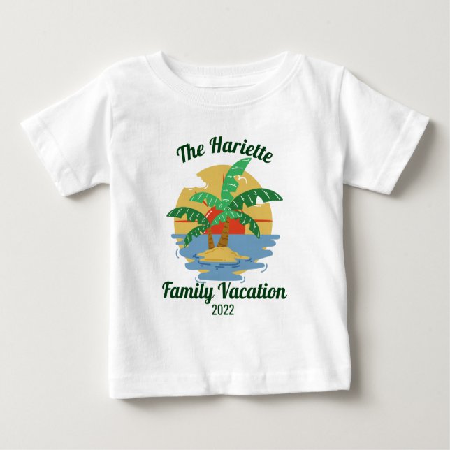 Tropical Beach Family Sommerurlaub mit T-S Baby T-shirt (Vorderseite)