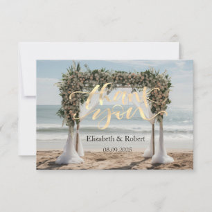 Tropical Beach Floral Arbour Danke Karte