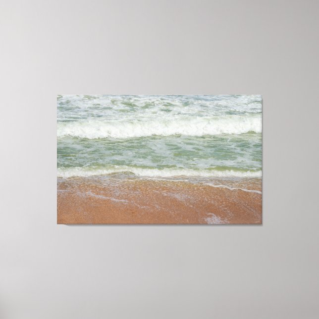 Tropical Beach Fotografy Ocean Waves Summer Sand Leinwanddruck (Vorderseite)