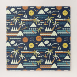 Tropical Beach Fun Muster Puzzle