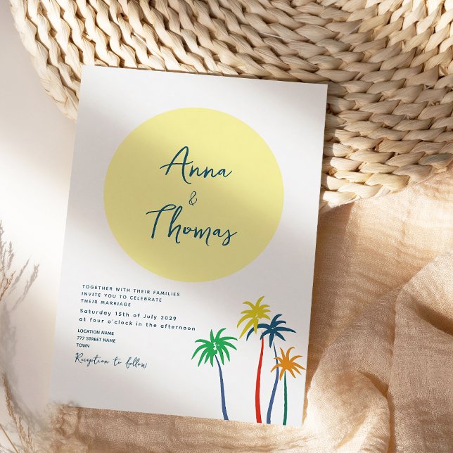 Tropical Beach Fun Wedding Einladung (Von Creator hochgeladen)