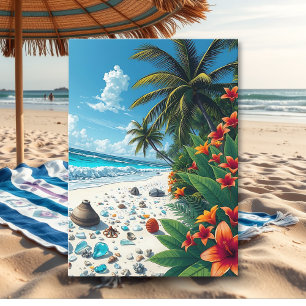 Tropical Beach Glückwunsch Herrn und Frau Karte