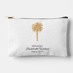 Tropical Beach Gold Palm Zielort Bachelorette Zubehörtasche