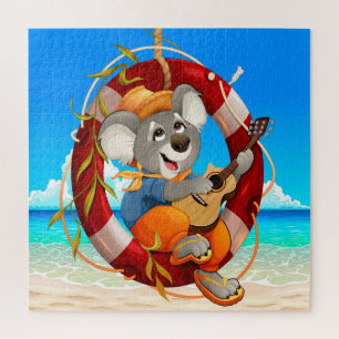 Tropical Beach Guitar spielt Koala Puzzle
