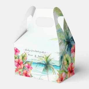 Tropical Beach Hibiskus Favor Box Geschenkschachtel