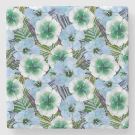 Tropical Beach Hibiskus Steinuntersetzer