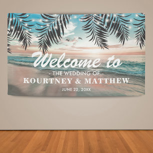 Tropical Beach Hochzeit in Urlaubsort Banner