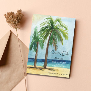 Tropical Beach Hochzeit in Urlaubsort Save the Dat Save The Date