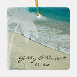 Tropical Beach Hochzeit Keramikornament