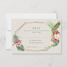 Tropical Beach Hochzeit RSVP Karte