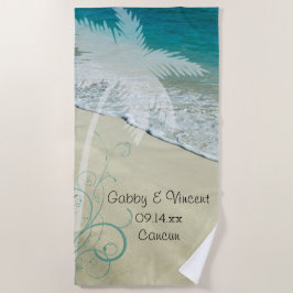 Tropical Beach Hochzeit Strandtuch