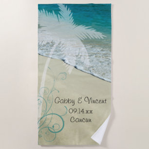 Tropical Beach Hochzeit Strandtuch