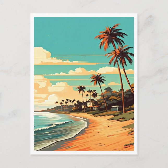 Tropical Beach Holiday Postkarte (Vorderseite)