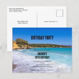 Tropical Beach Island Paradise zum Geburtstag Einl Postkarte