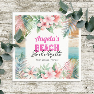 Tropical Beach Junggeselinnen-Abschied Serviette