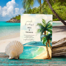 Tropical Beach Lagoon Palm Paradise Wedding