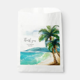 Tropical Beach Lagoon Palm Paradise Wedding Geschenktütchen