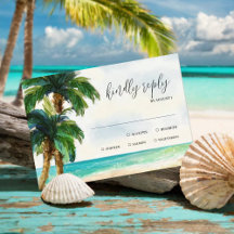 Tropical Beach Lagoon | Palm Tree Paradise Wedding