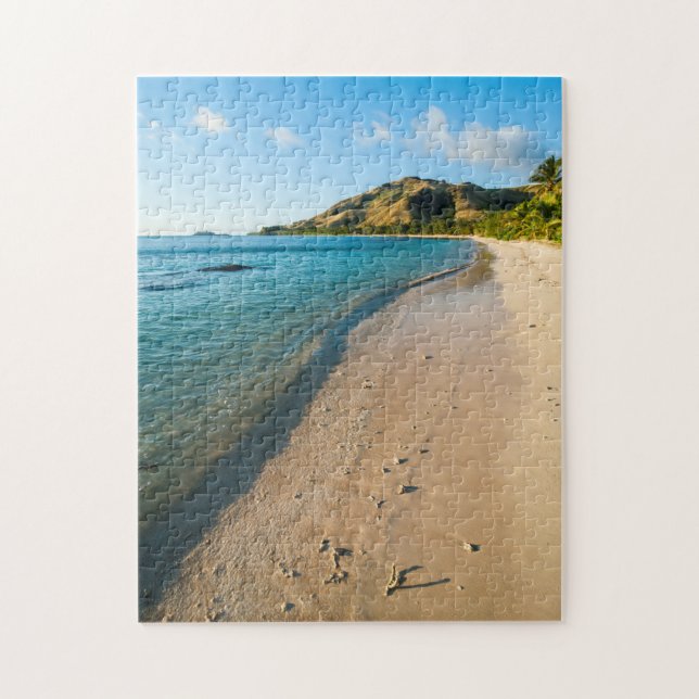 Tropical Beach Landschaft, Fidschi Puzzle (Vertikal)