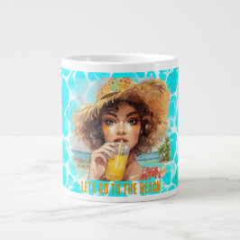 Tropical Beach, Lets Go to The Beach Jumbo-Tasse