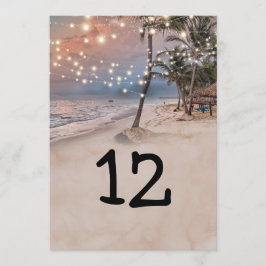 Tropical Beach Lights 12x18 Tischnummer