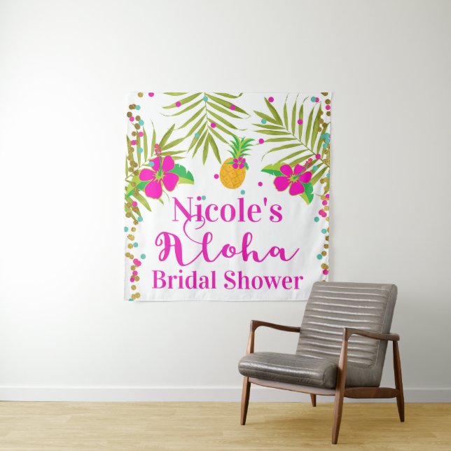 Tropical Beach Luau Aloha Party Hintergrund Wandteppich (Beispiel)