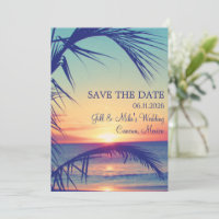 Tropical Beach Mexico Wedding rettet das Datum