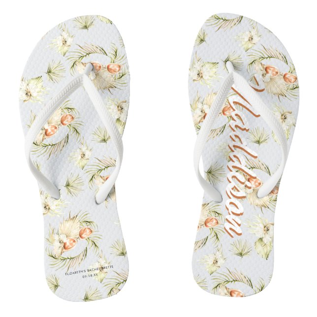 Tropical Beach Mode | Bachelorette Flip Flops (Fußbett)