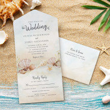 Tropical Beach Muscheln Hochzeit in Urlaubsort