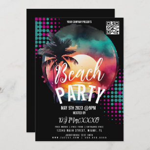 Tropical Beach Night Event Party Bar Club Flyer Einladung