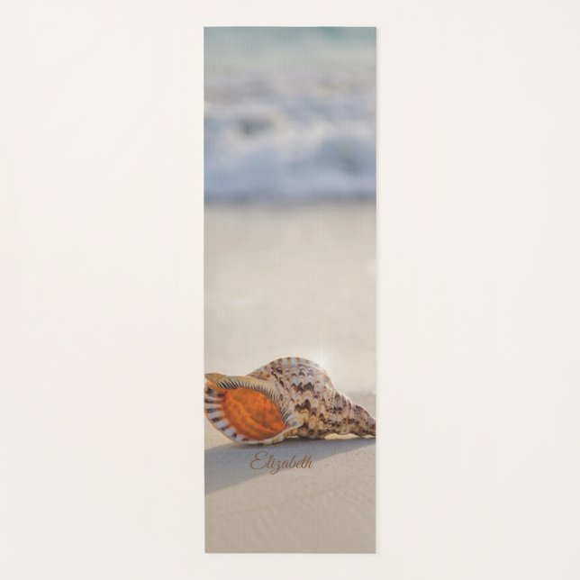 Tropical Beach Ocean Sand Seashell Yogamatte (Vorderseite)