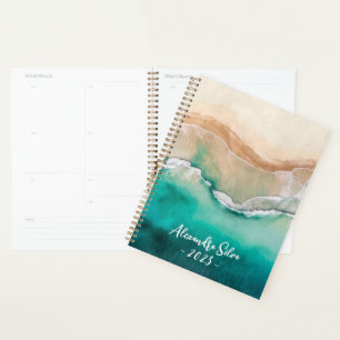 Tropical Beach Ocean Wasserfarbe Beach House Planer