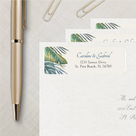 Tropical Beach Palm Address Label