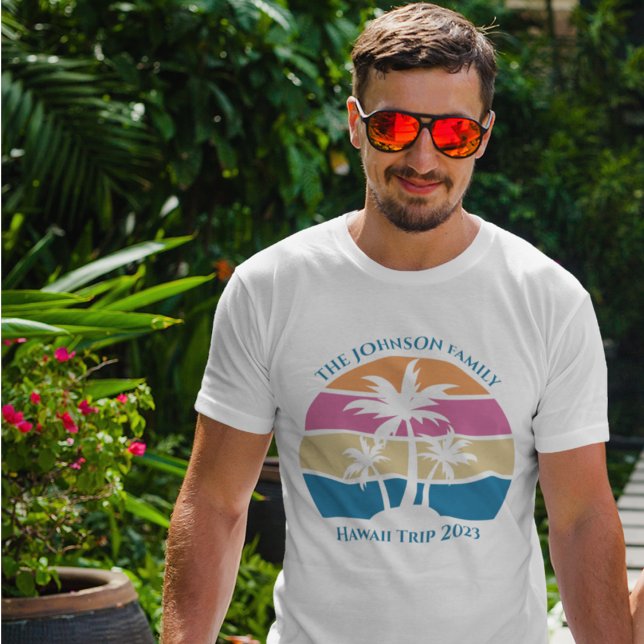 Tropical Beach Palm Tree Custom Spring Break Trip T-Shirt (Von Creator hochgeladen)
