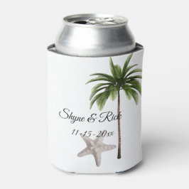 Tropical Beach Palm Tree Hochzeitsempfang Dosenkühler