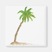 Tropical Beach Palm Tree Wasserfarbe