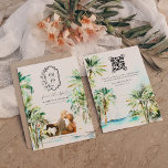 Tropical Beach Palm Trees | FOTO SAVE THE DATE<br><div class="desc">Diese minimale Foto-Save the Date-Karte enthält "Save the Date" in einem schönen frei-spirituellen Skript, das in jede beliebige Farbe geändert werden kann. Ihr Foto wird von schönen Palmen und weicher Strandlandschaft gerahmt. Fügen Sie auf der Rückseite Ihren QR-Code und andere wichtige Informationen hinzu. Diese professionell gestalteten Karten sind schnell anpassbar....</div>